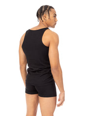 Ribbed Cotton Tank Top Racer Back