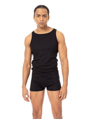 Ribbed Cotton Tank Top Racer Back