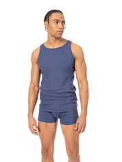 Ribbed Cotton Tank Top Racer Back