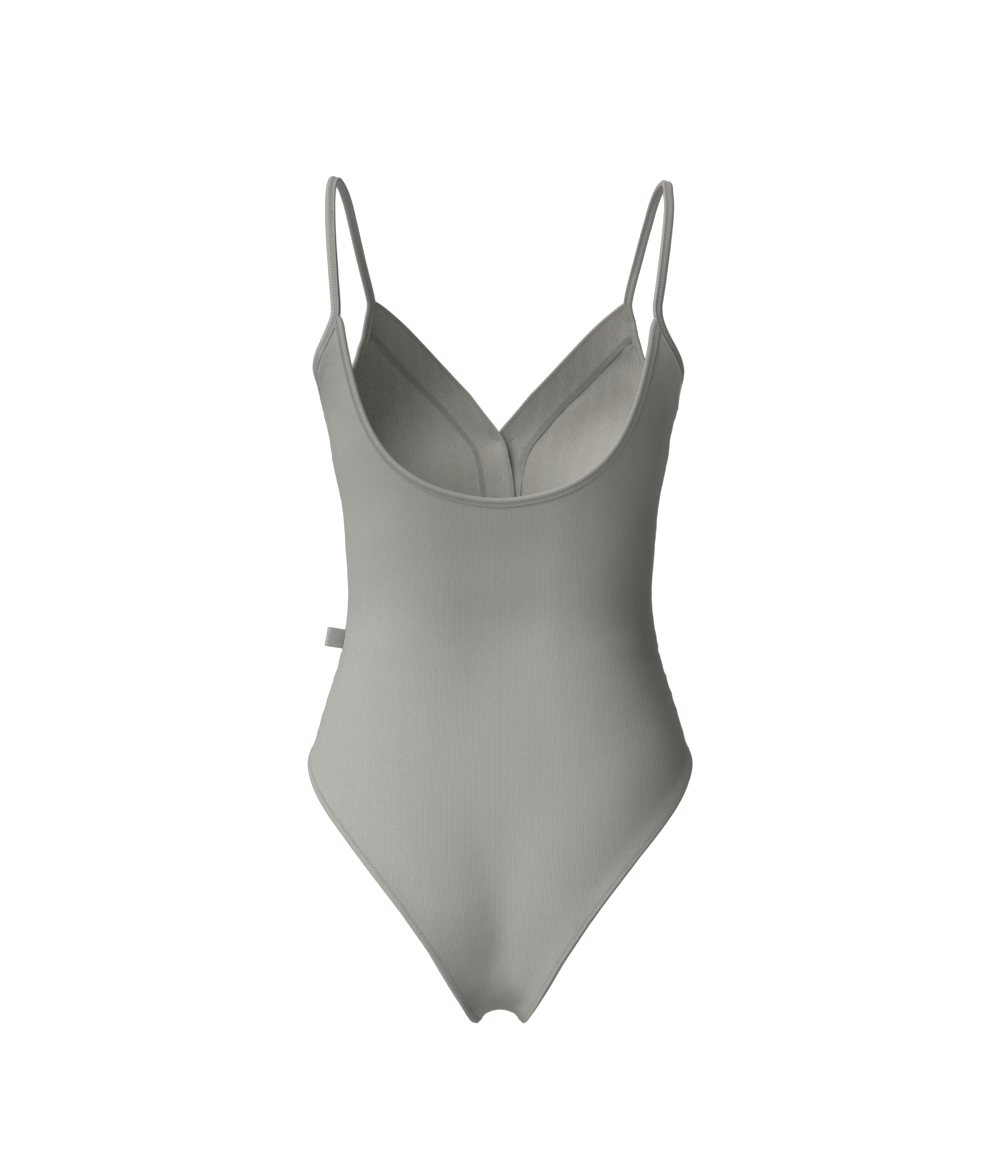 Ribbed Cotton Buttoned Body Spaghetti Strap