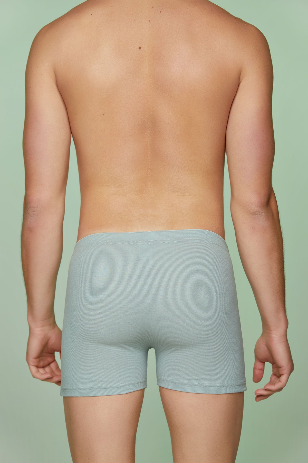 Ribbed Cotton Boxer Briefs Soft Lining