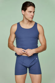 Ribbed Cotton Boxer Briefs Soft Lining