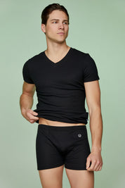 Ribbed Cotton Boxer Briefs Soft Lining