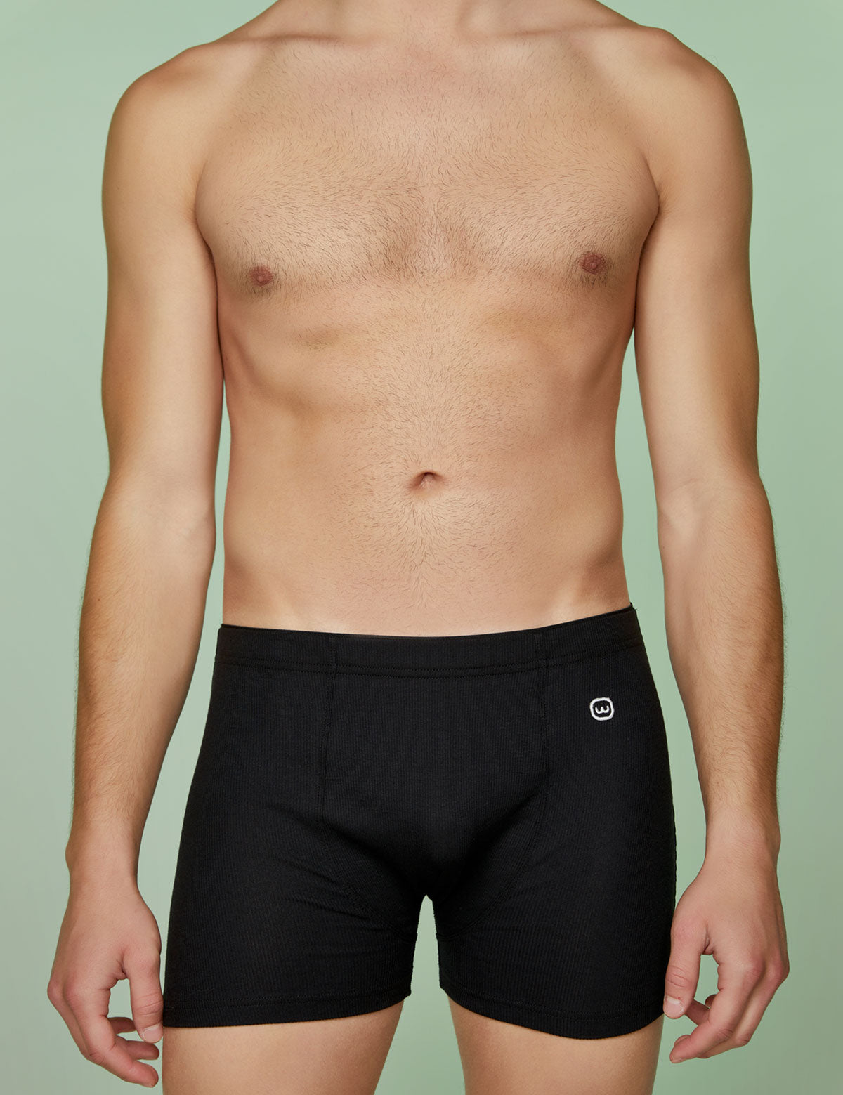 Ribbed Cotton Boxer Briefs Soft Lining