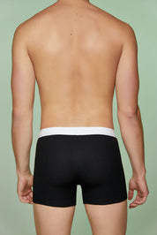 Ribbed Cotton Boxer Briefs with Buttons