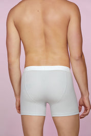 Ribbed Cotton Boxer Briefs Long Leg