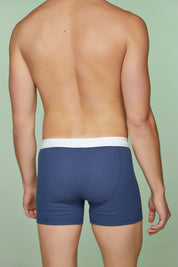 Ribbed Cotton Boxer Briefs Long Leg