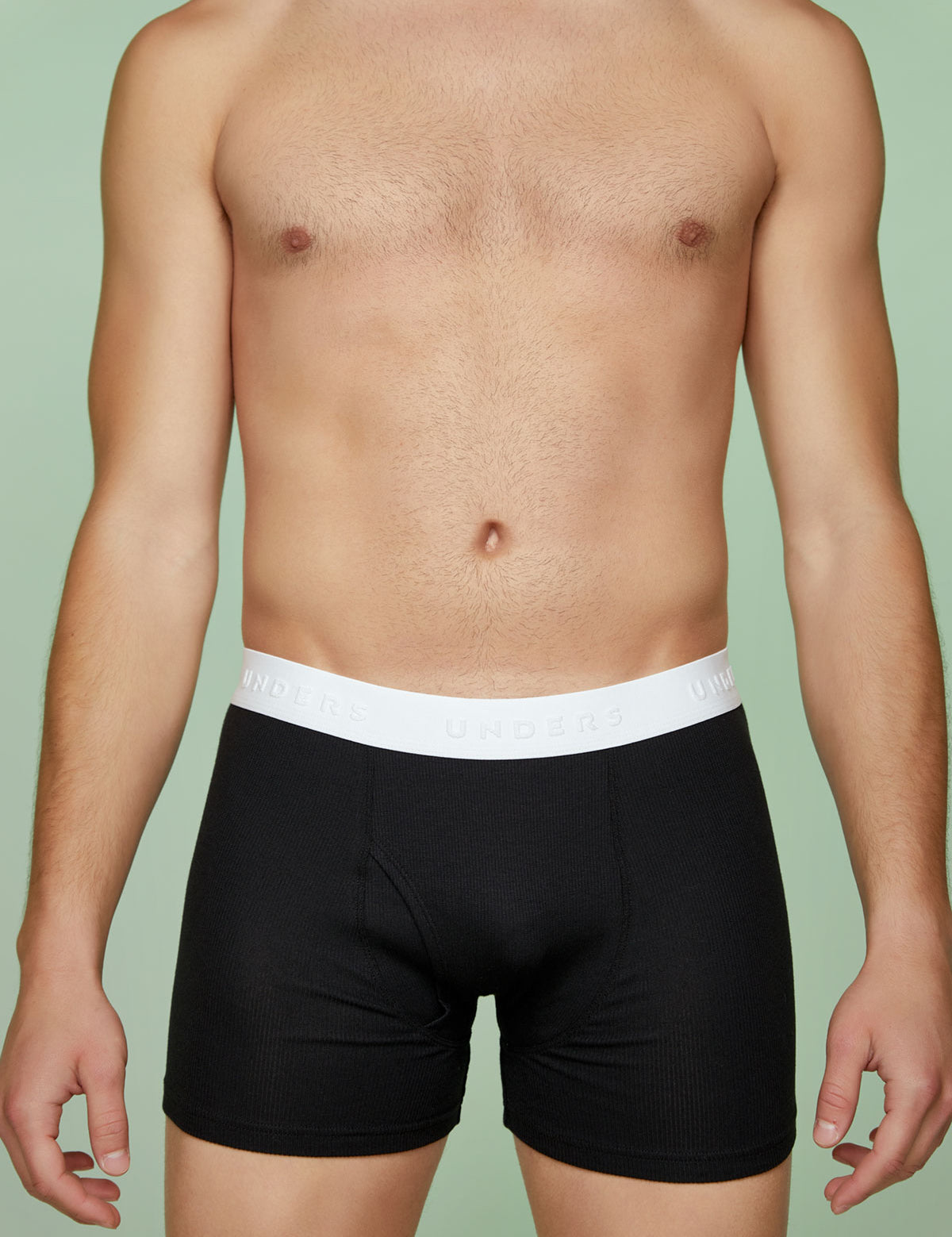 Ribbed Cotton Boxer Briefs Long Leg