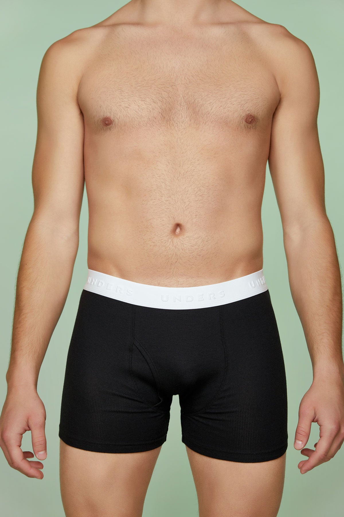 Ribbed Cotton Boxer Briefs Long Leg