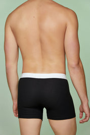 Ribbed Cotton Boxer Briefs Long Leg