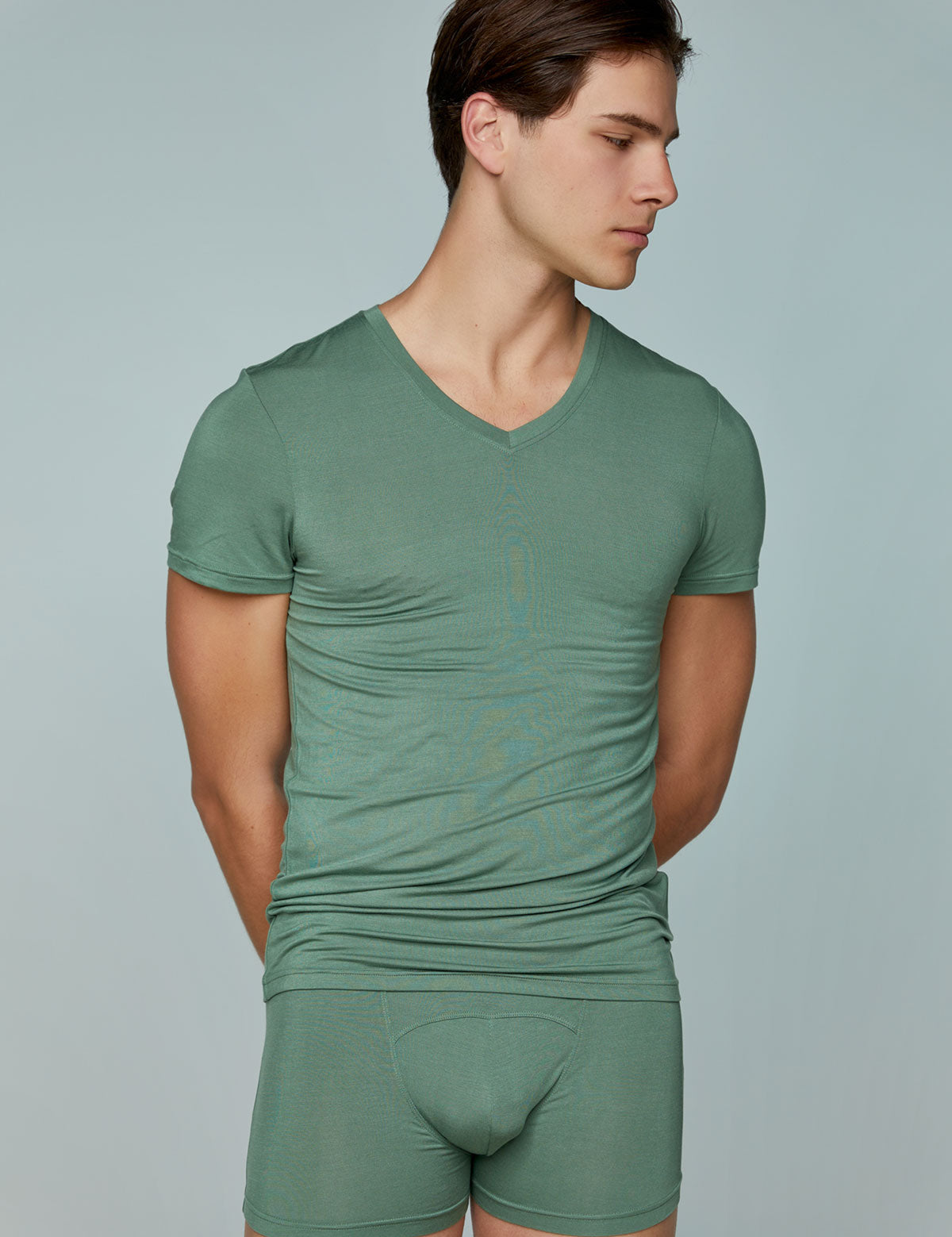 Micromodal Classic Tee Short Sleeve V neck