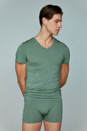 Micromodal Classic Tee Short Sleeve V neck