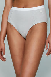 Ribbed Cotton High-waist Briefs