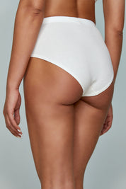 Ribbed Cotton High-waist Briefs