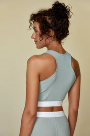 Ribbed Cotton Sport Bras