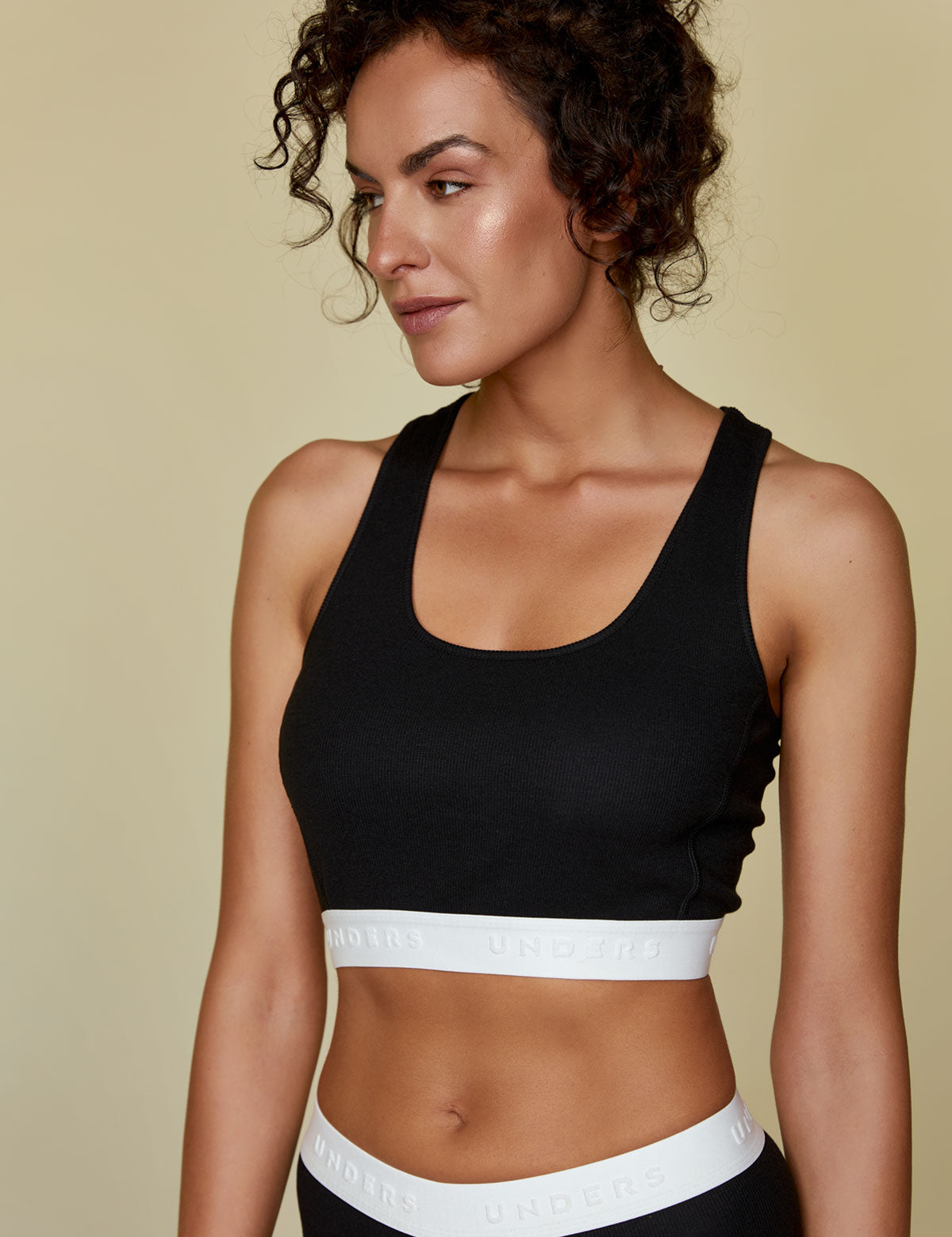 Ribbed Cotton Sport Bras