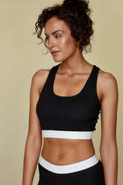 Ribbed Cotton Sport Bras